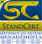 Logotip sa sertifikacijama i standardima