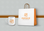 Logo - Predlog 1 - Popović Dizajn & Manufaktura - Kesa i šolja