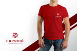 Logo - Predlog 2 - Popović Dizajn & Manufaktura - Majica 