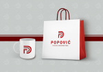 Logo - Predlog 2 - Popović Dizajn & Manufaktura - Kesa i šolja